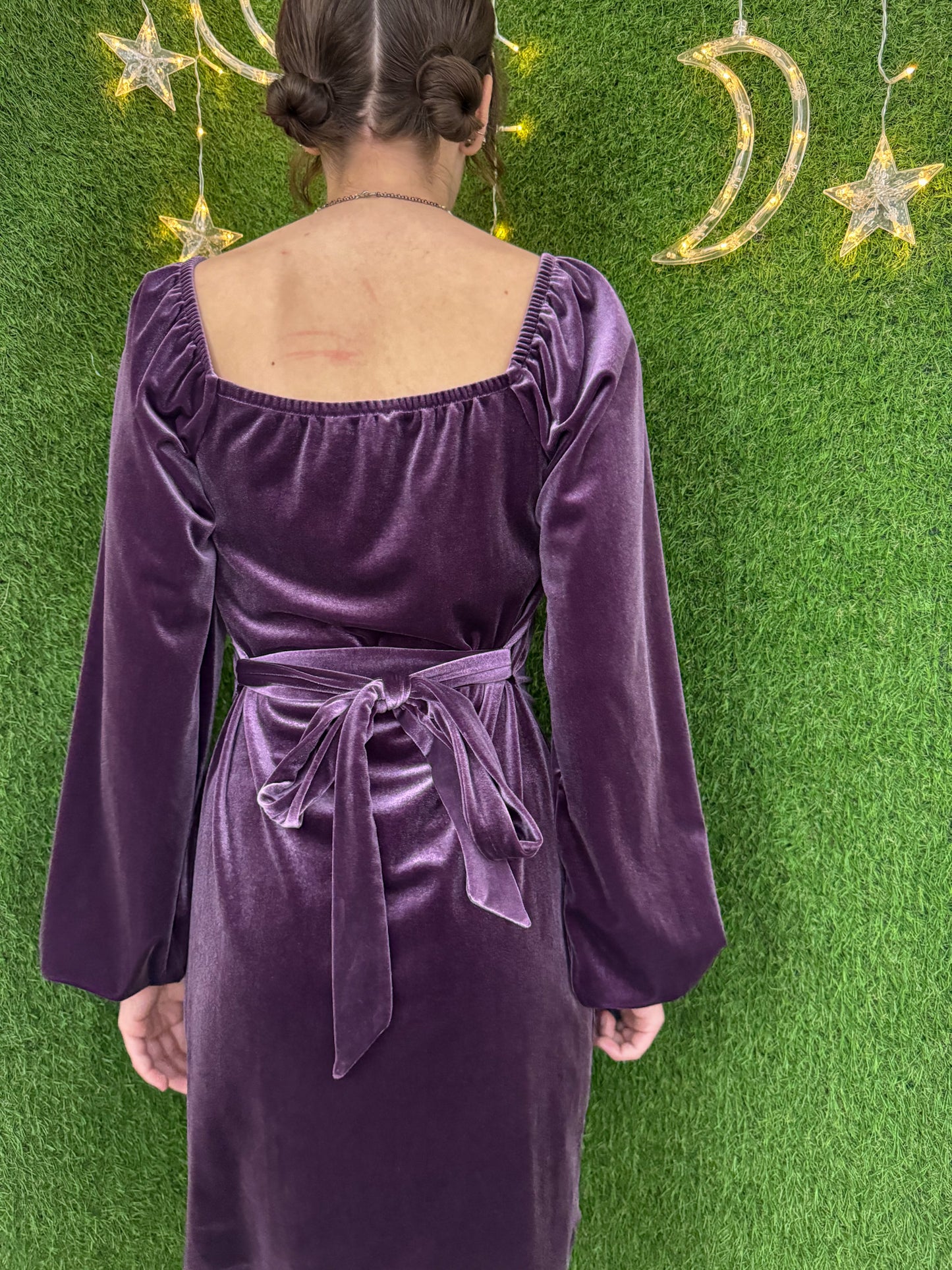 Gold Dust Woman Purple Velvet Dress M
