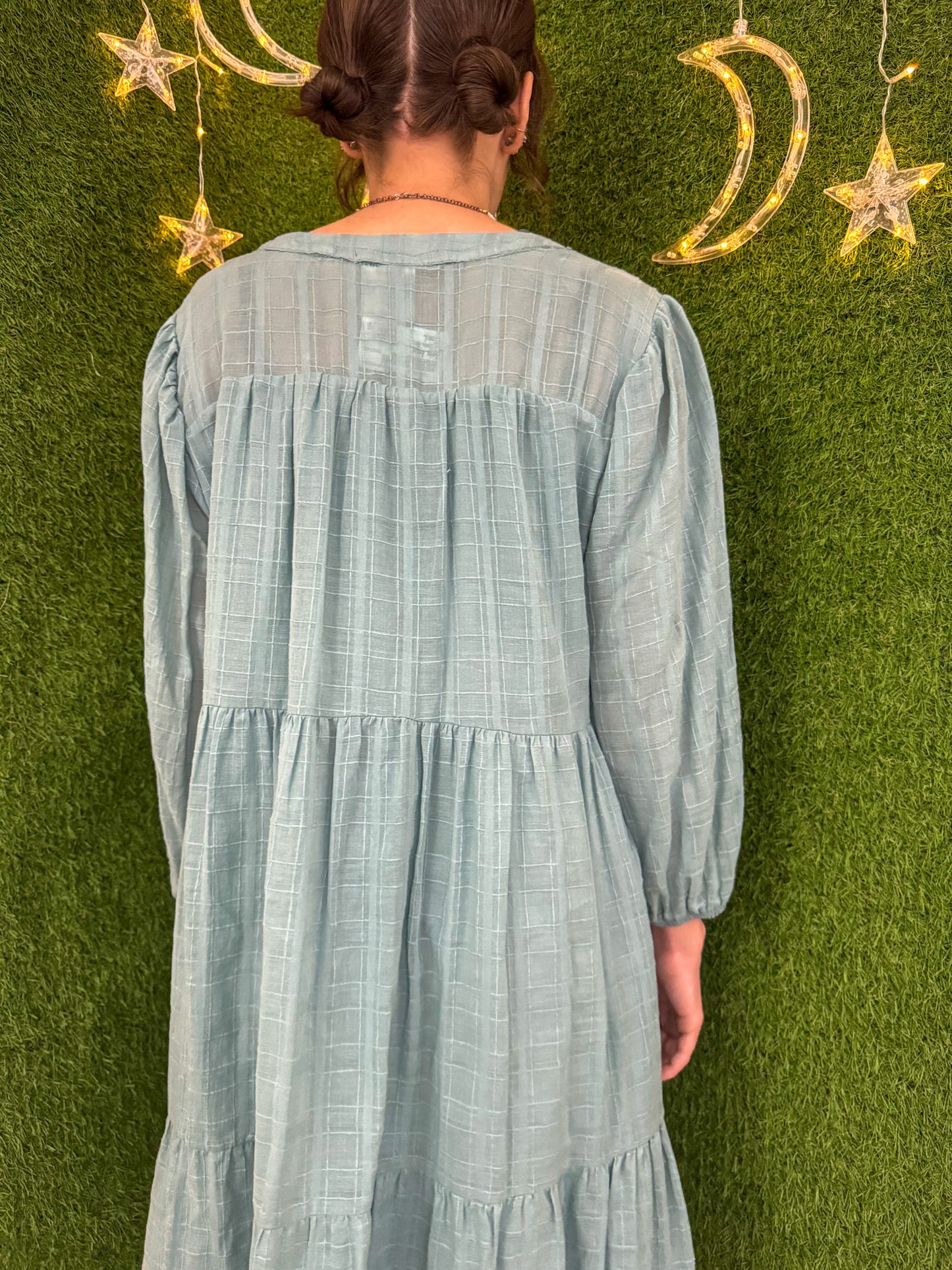 Silver Springs V-Neck Blue Dress L