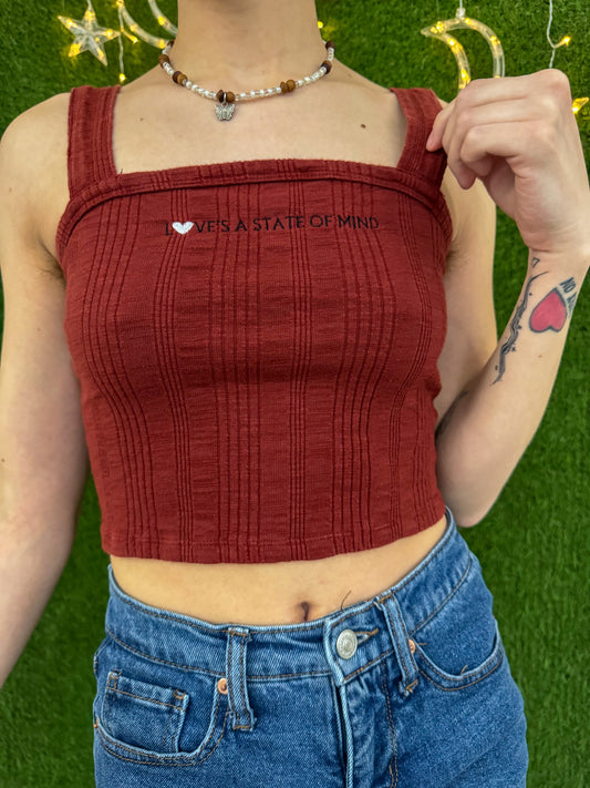 Love's a State of Mind Cropped Tank XS
