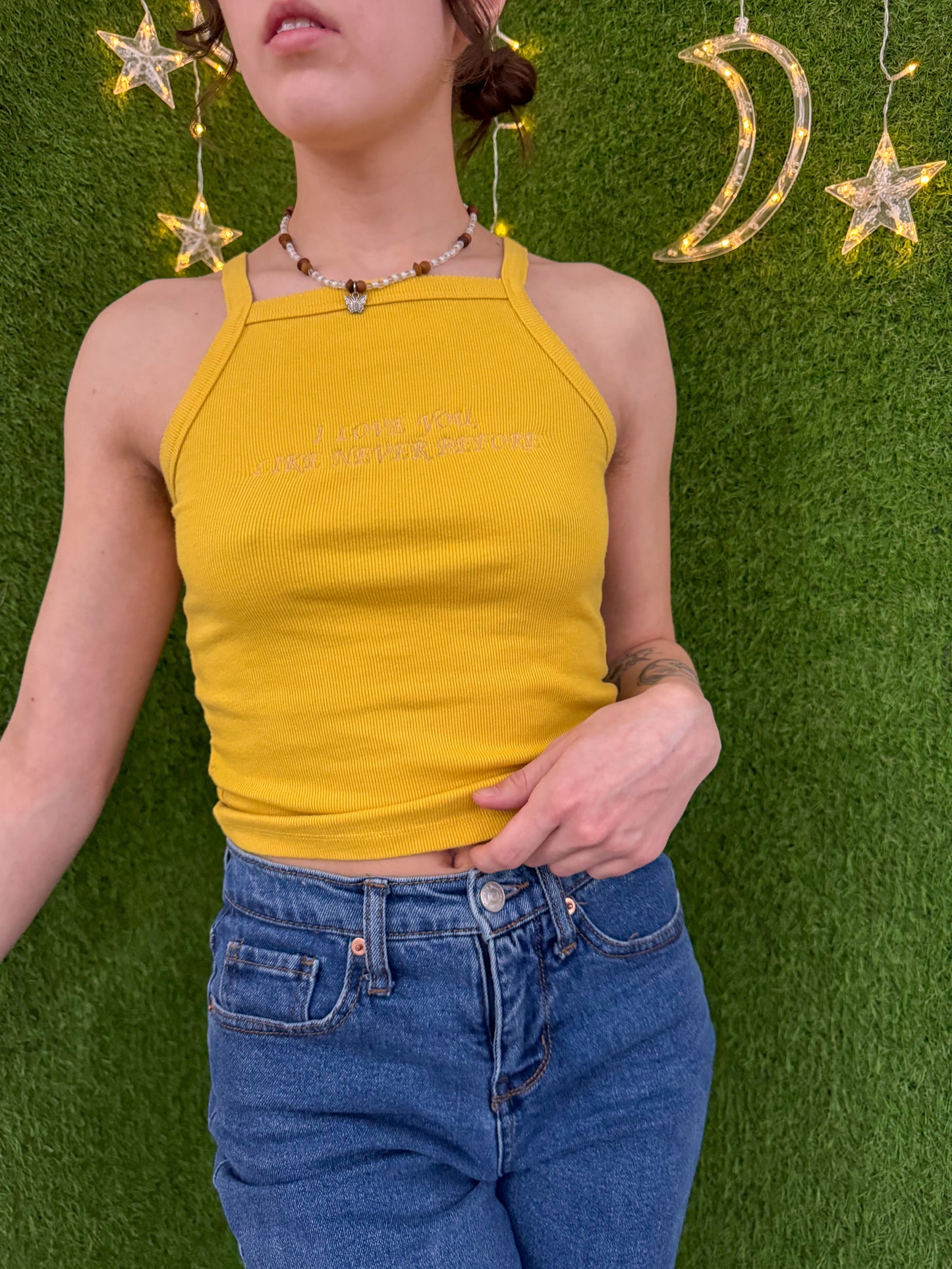 Songbird Yellow Halter Tank S
