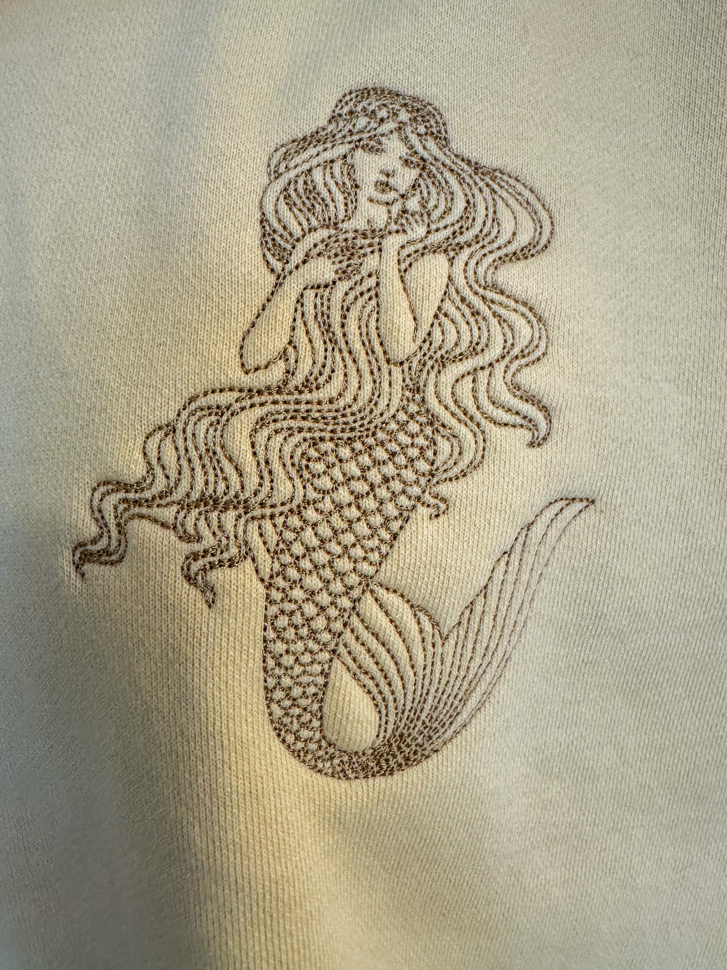 Yellow Mermaid Quarter Zip Crewneck M