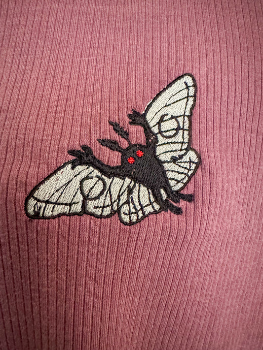 Mothman Ribbed Cropped Long Sleeve 2XL