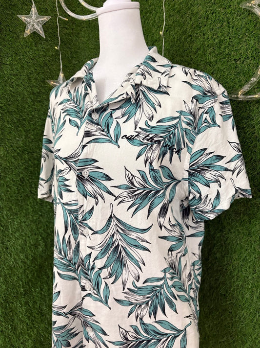 Eat the Rich Floral Button Up S