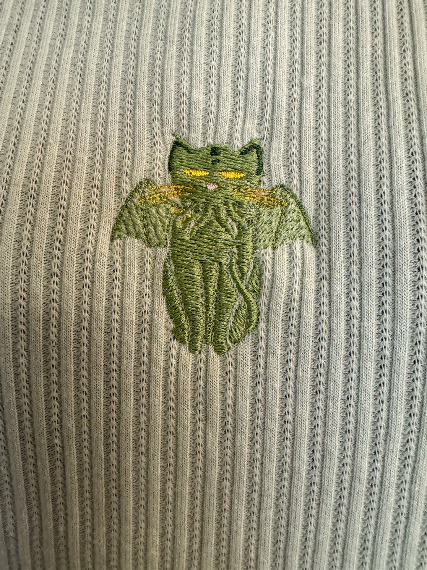 Cthulhu Cat Light Green Tank Top L