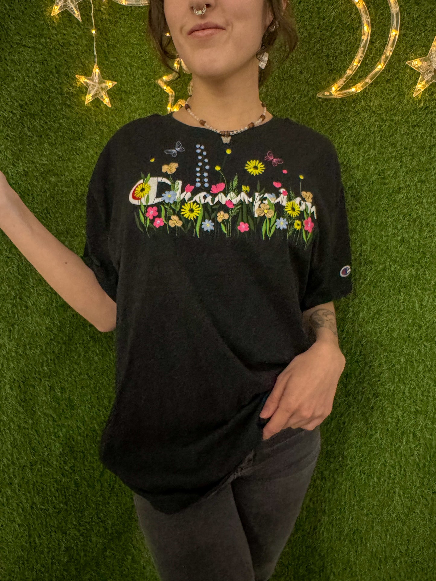 Floral Champion T-Shirt L