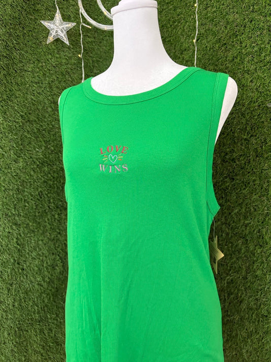 Love Wins Green Tank Top 2XL