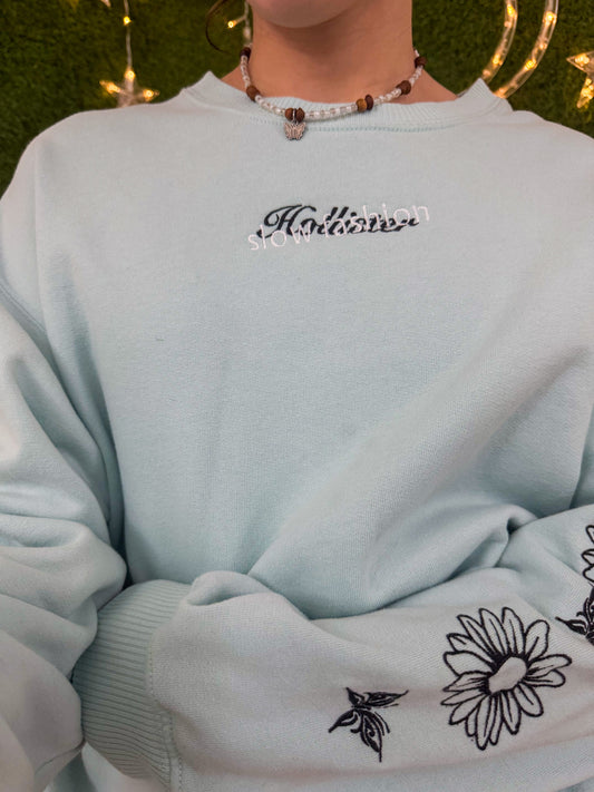 Slow Fashion Light Blue Crewneck S