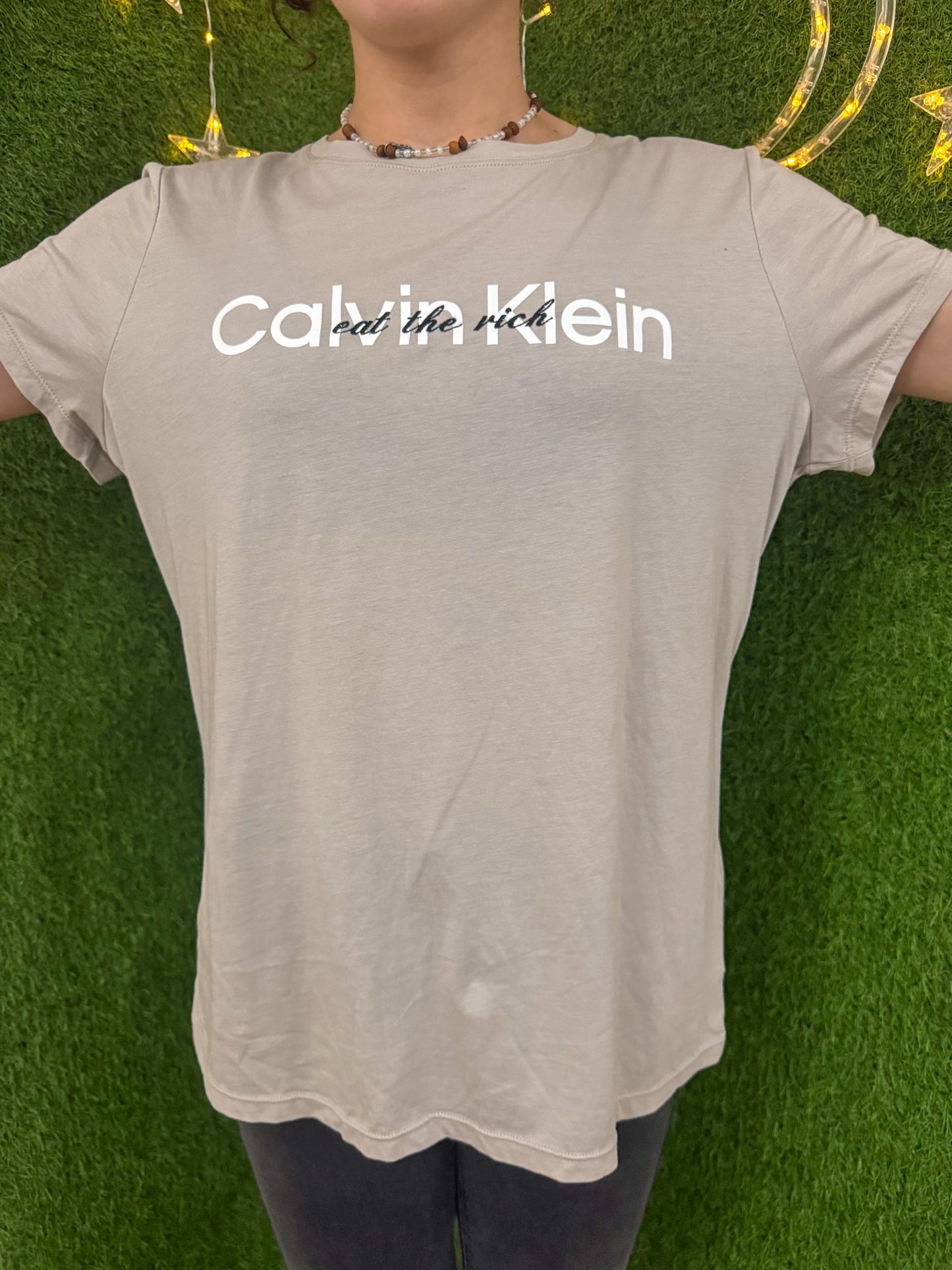 Eat the Rich Khaki T-Shirt XL