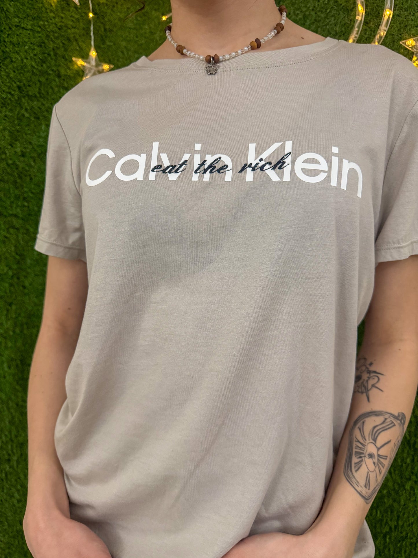 Eat the Rich Khaki T-Shirt XL