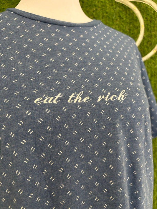 Eat the Rich Blue T-Shirt S