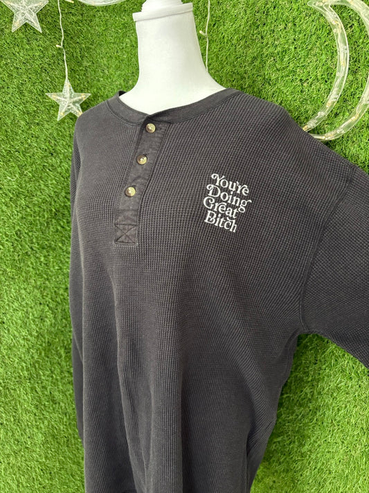 You're Doing Great Button Long Sleeve XL