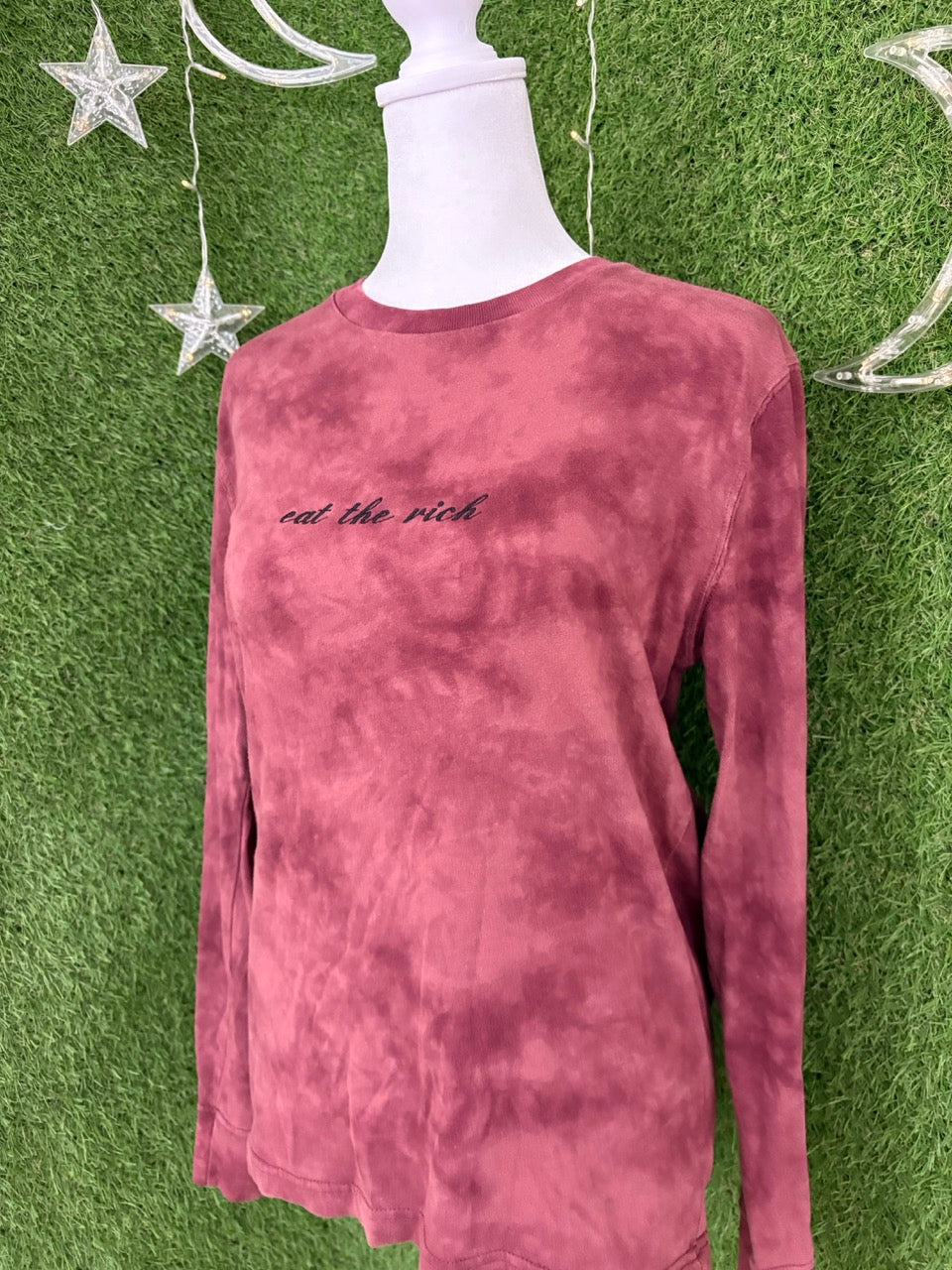 Eat the Rich Red Long Sleeve XS