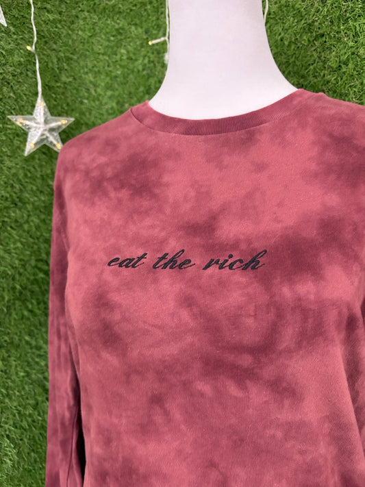 Eat the Rich Red Long Sleeve XS