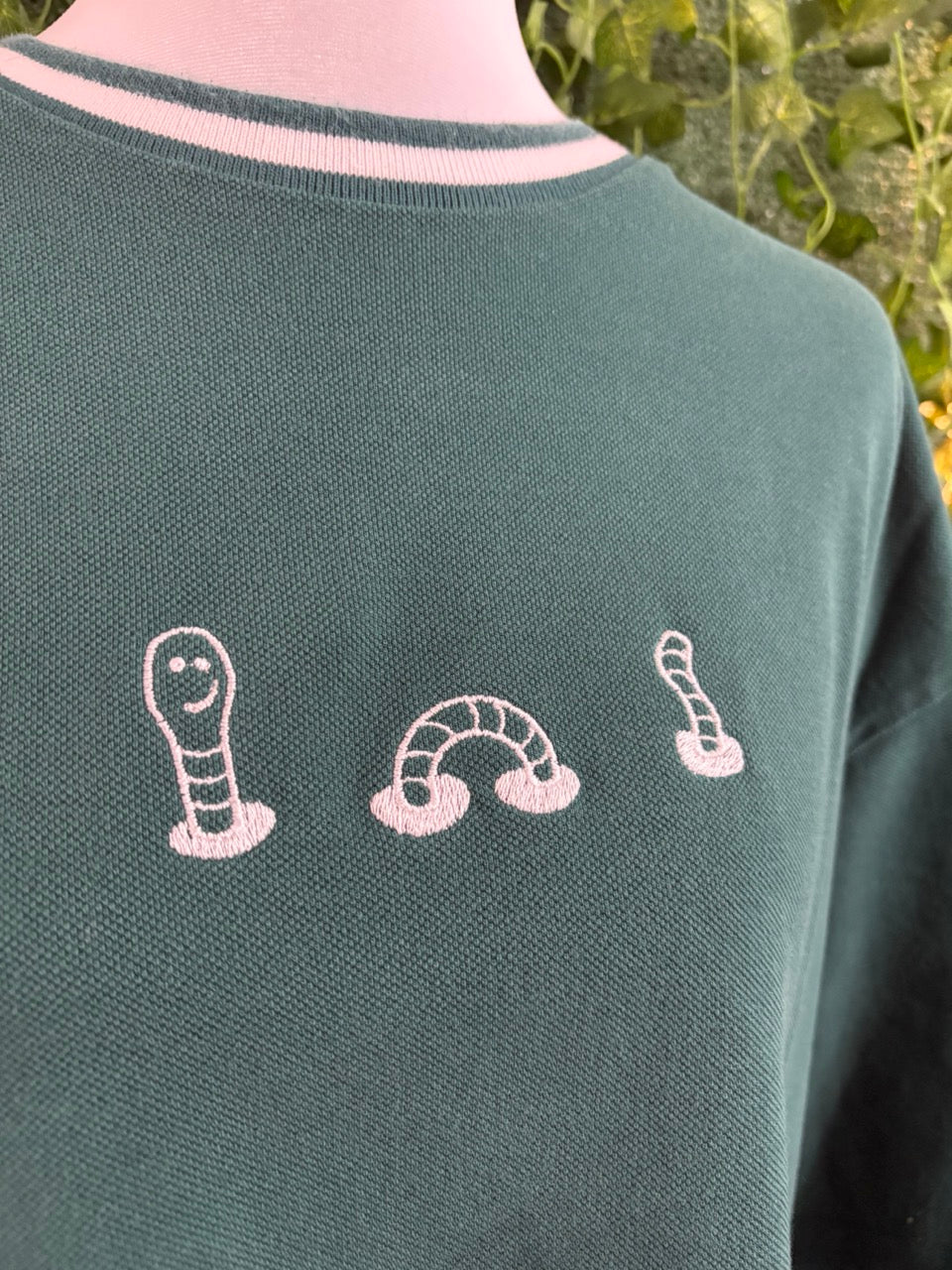 Worm Green Collared Tee M