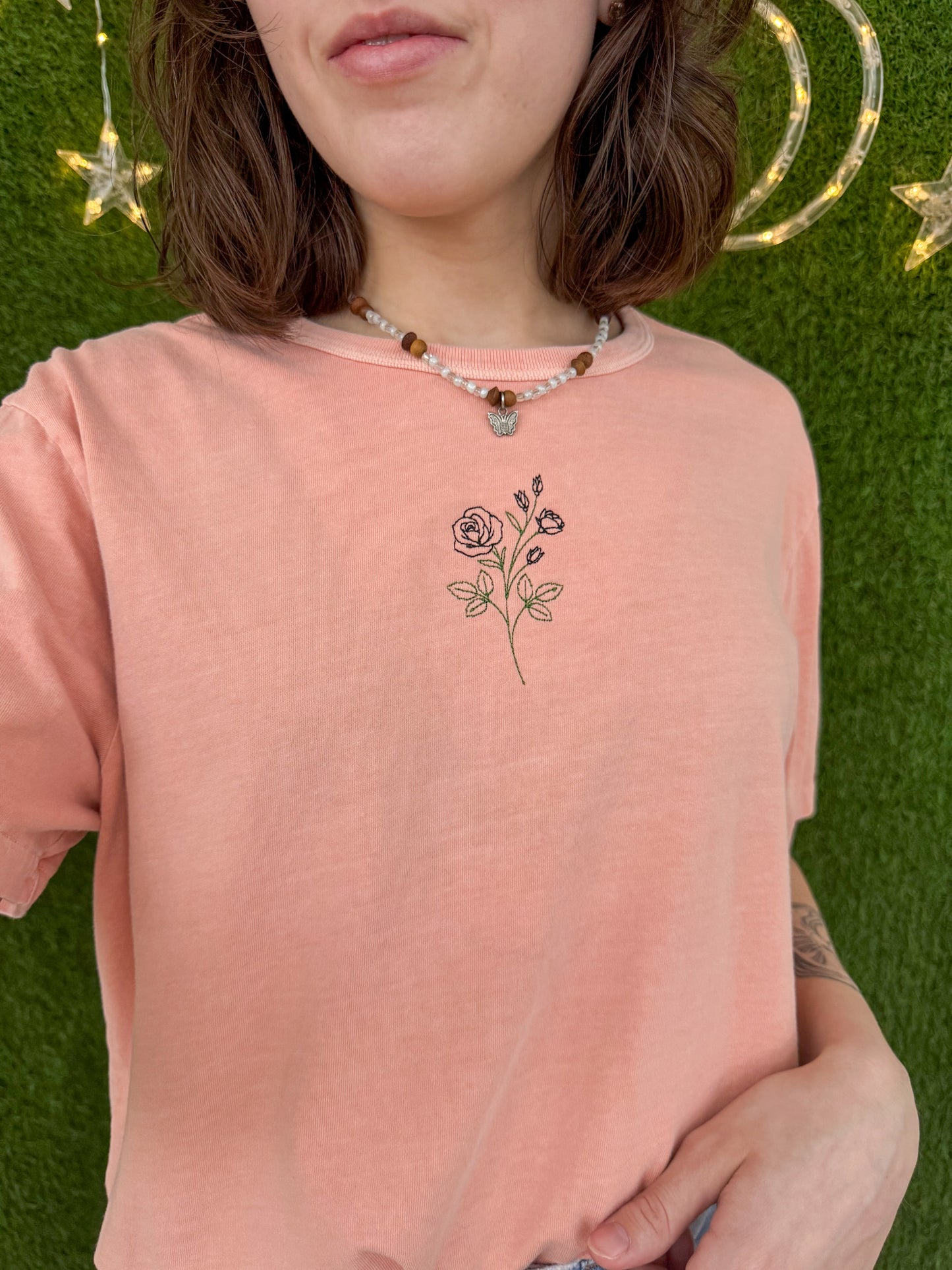 Pink Rose T-Shirt M