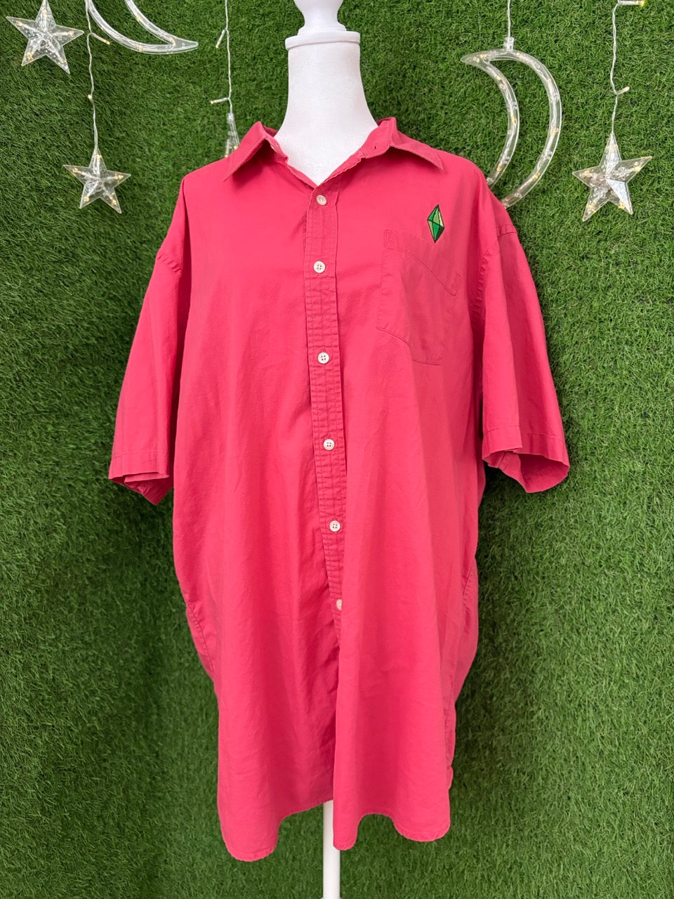 Sims Reddish/Pink Button Up Shirt 2XL