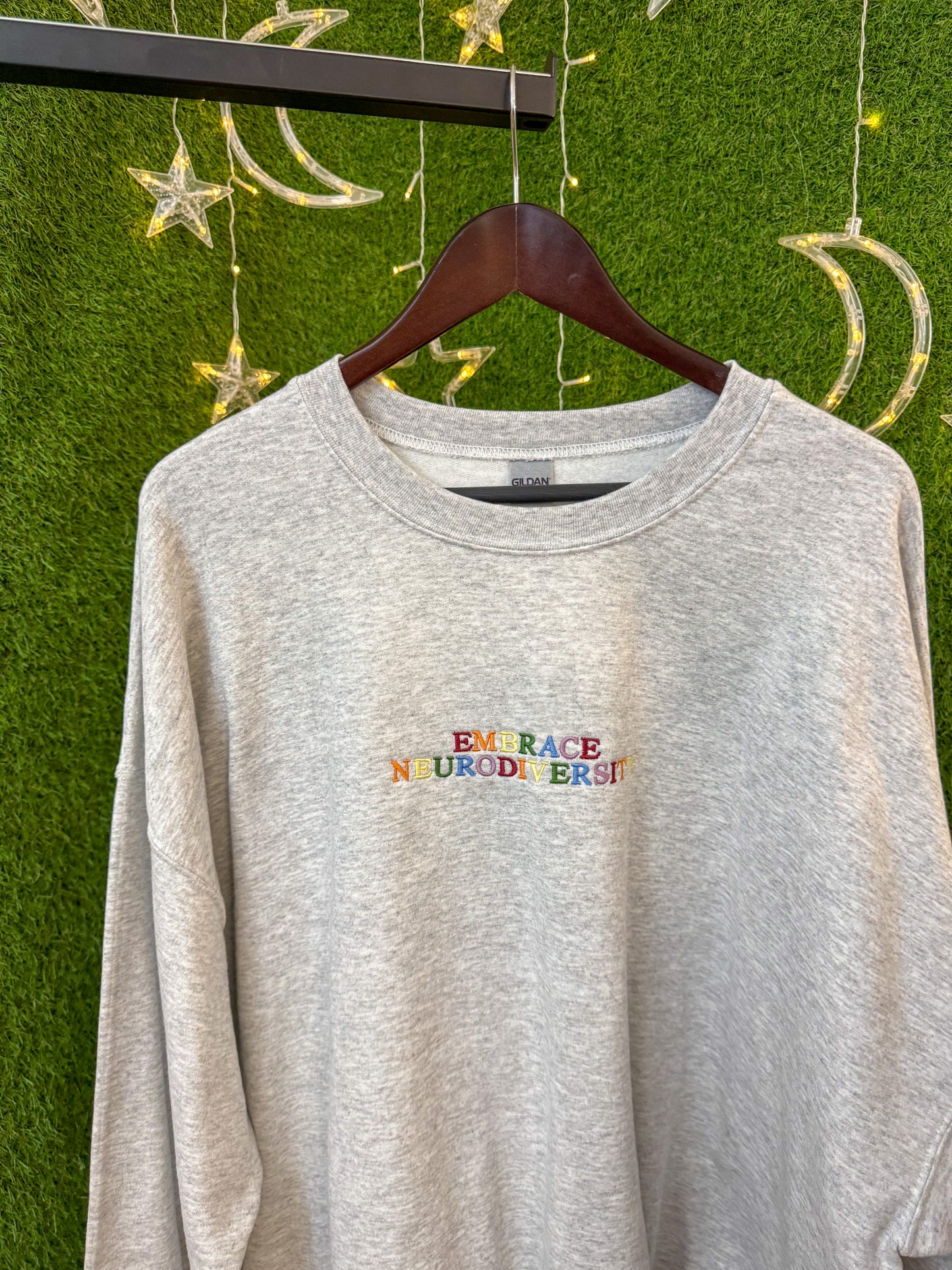 Embrace Neurodiversity Light Grey Crewneck 3XL
