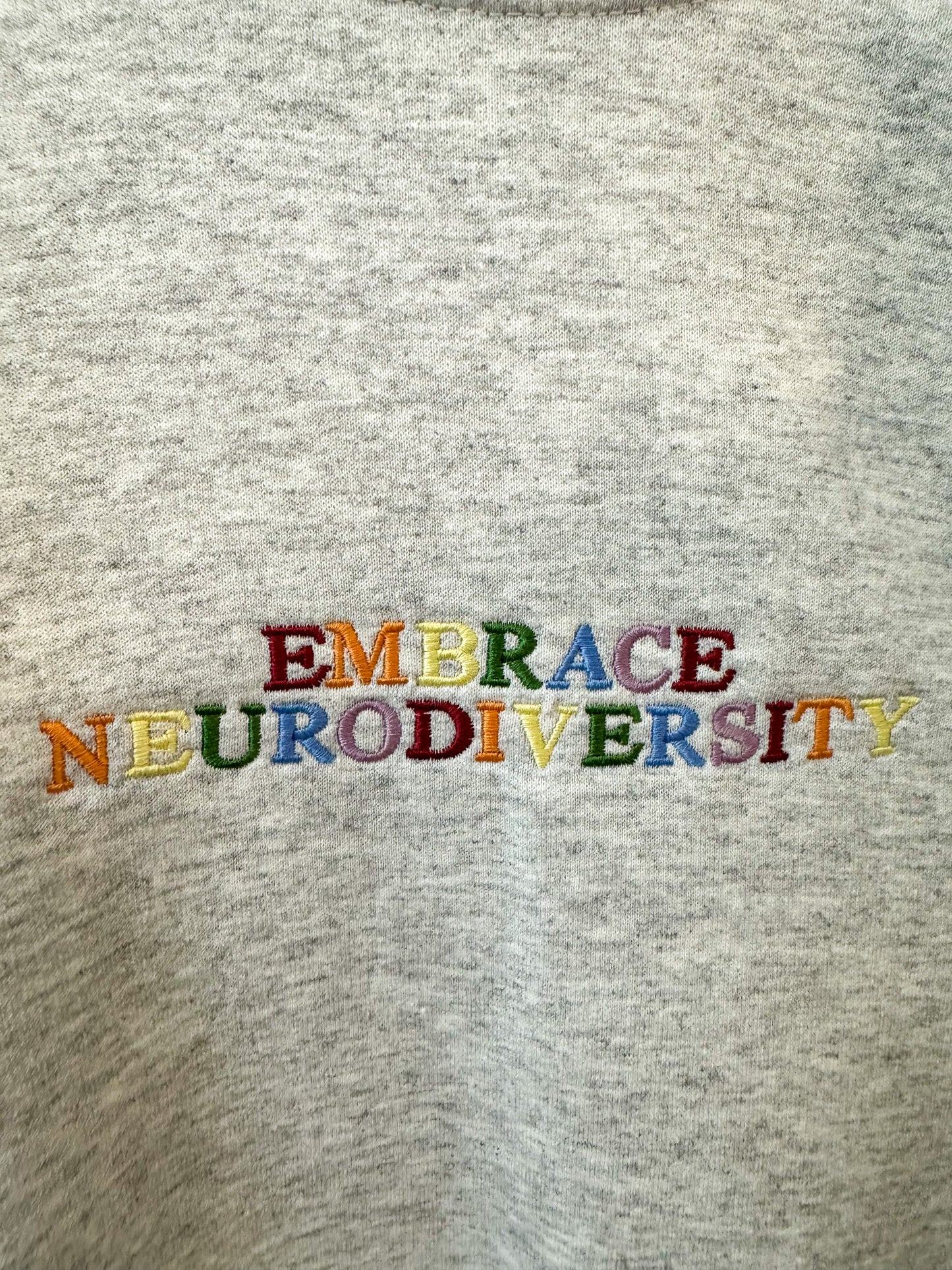 Embrace Neurodiversity Light Grey Crewneck 3XL