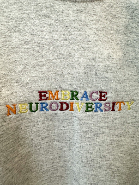 Embrace Neurodiversity Light Grey Crewneck 3XL