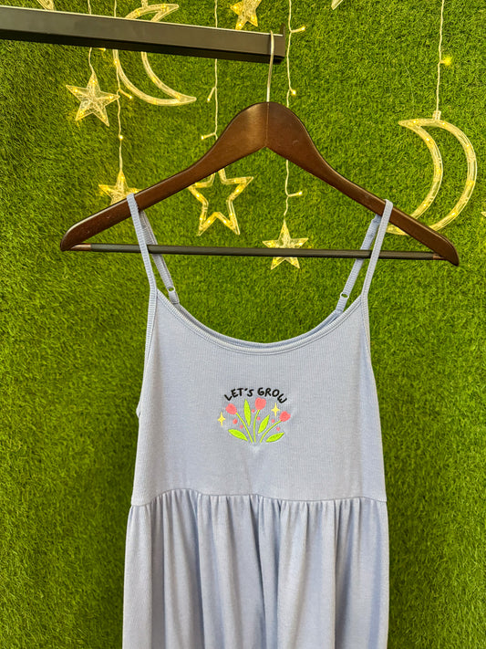 Let's Grow Periwinkle Dress with Pockets M