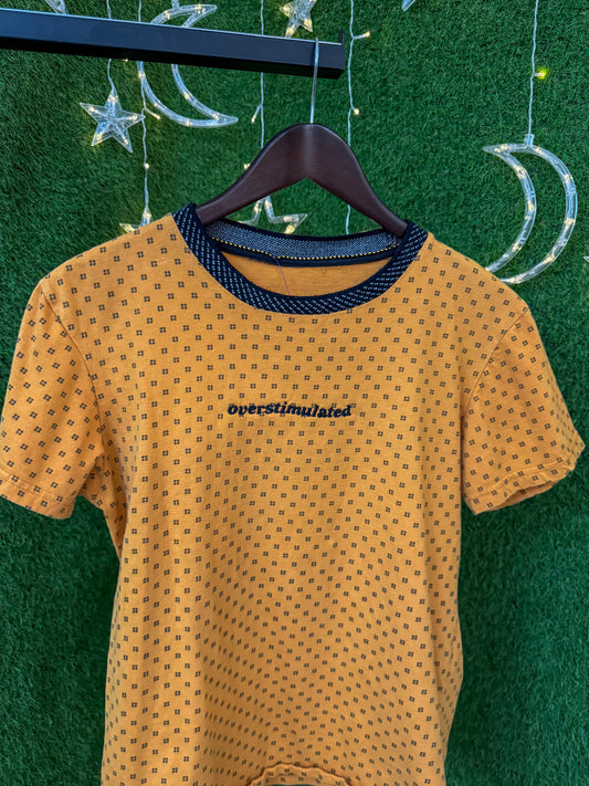 Overstimulated Mustard Yellow T-Shirt XS