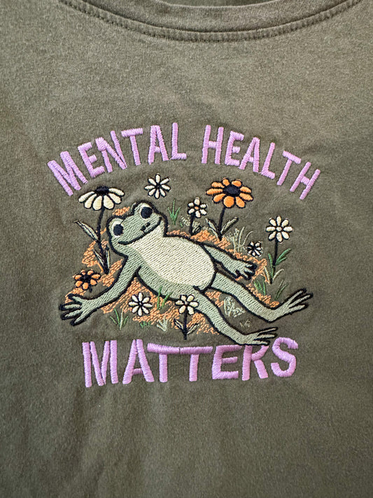 Mental Health Matters Frog Scoop Neck T-Shirt 2XL