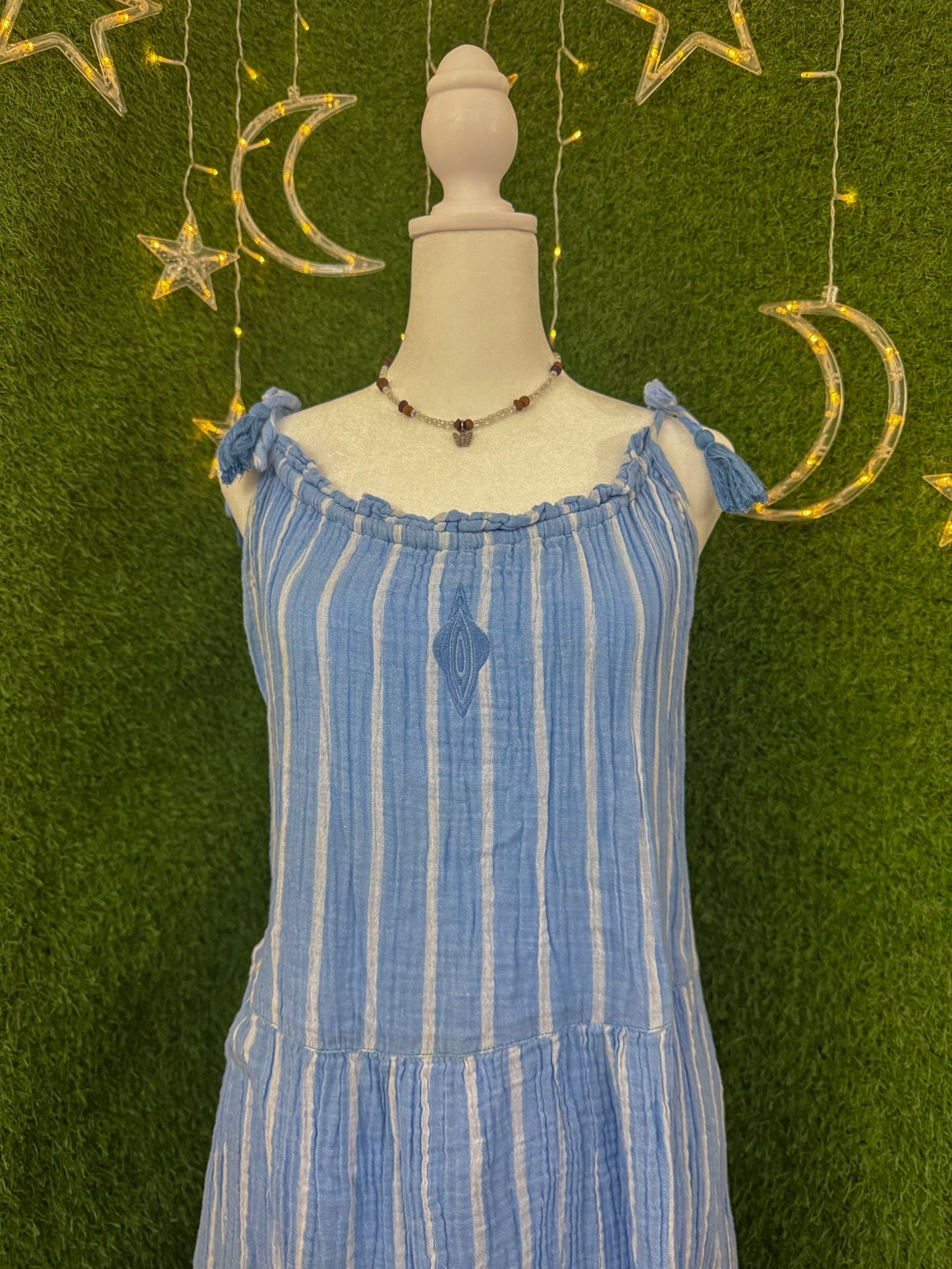 Blue Vulva Striped Dress L
