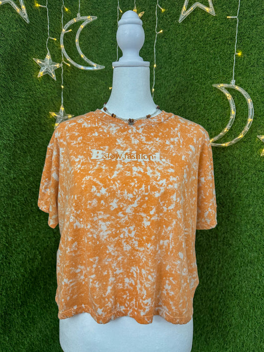 Slow Fashion Orange Cropped T-Shirt XL