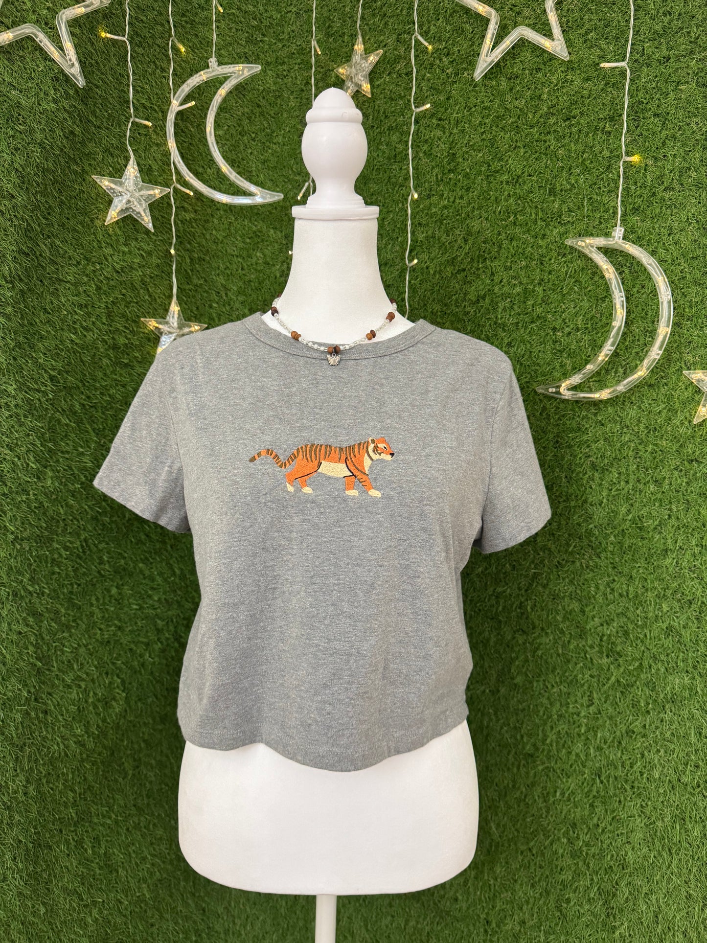 Tiger Grey Baby Tee XL