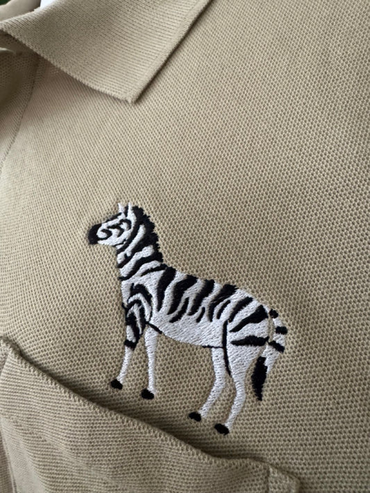 Zebra Polo T-Shirt XL
