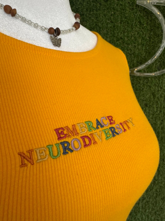 Embrace Neurodiversity Open Back Baby Tee S