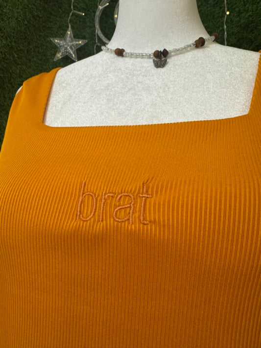 Brat Orange Cropped Tank L