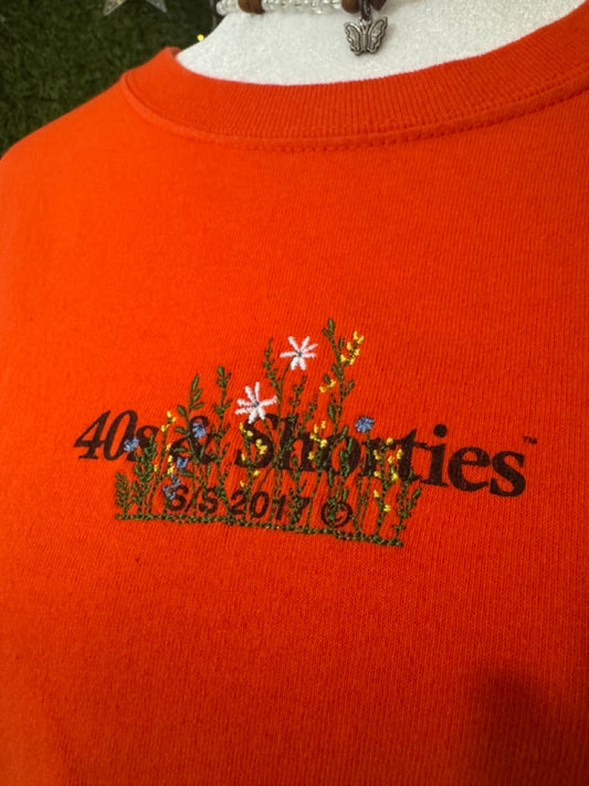 Floral Cover Up 40's & Shorties Orange T-Shirt L