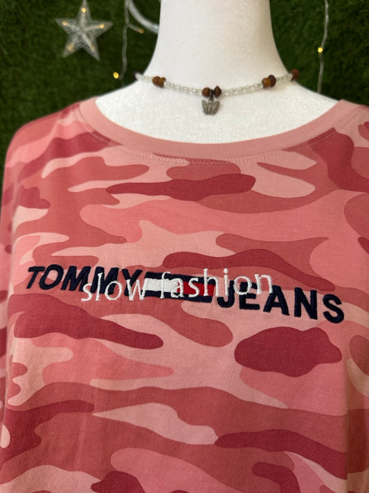 Slow Fashion Pink Camo Cropped Tee 2XL