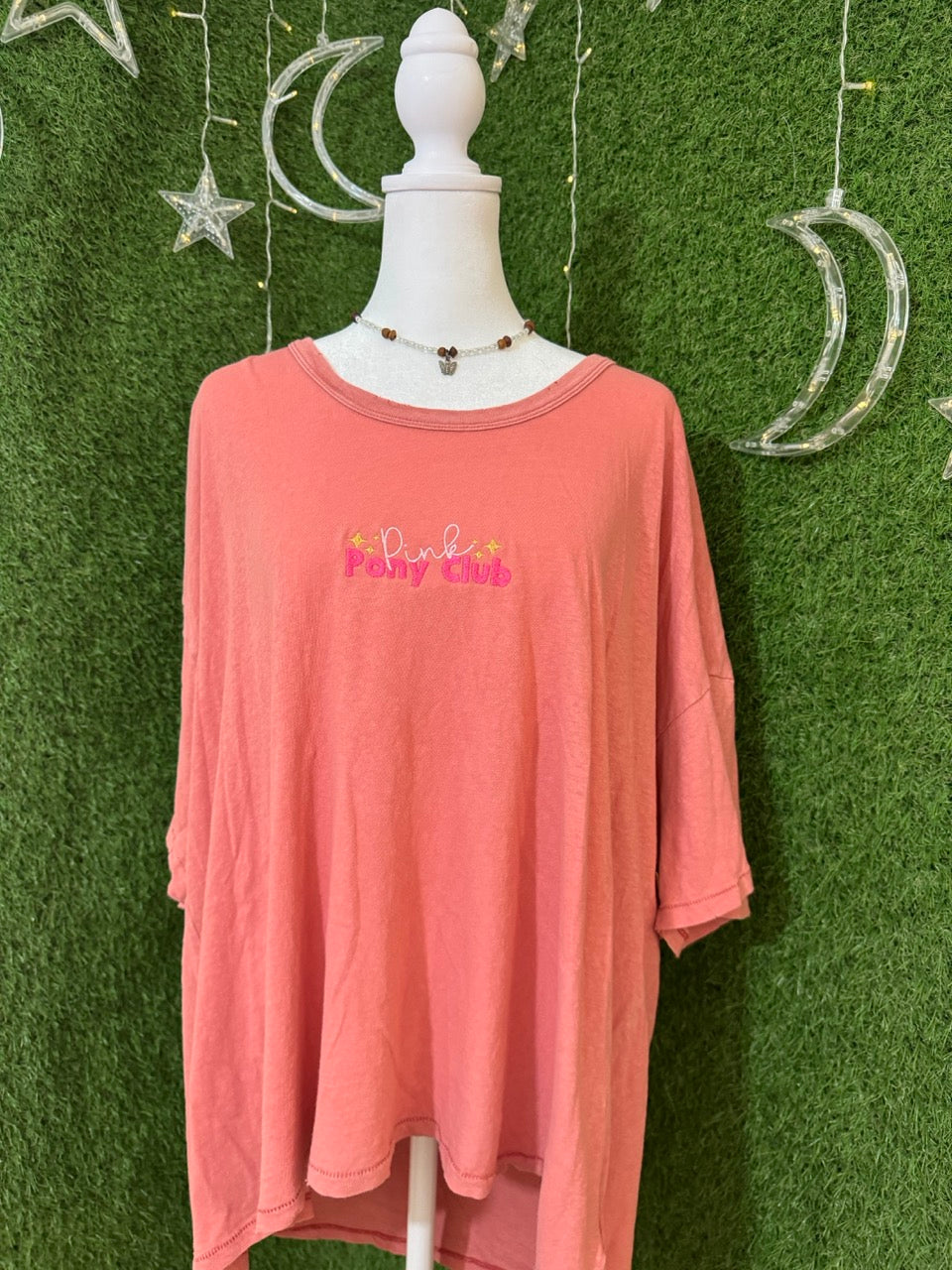 Pink Pony Club Salmon Distressed T-Shirt 2XL