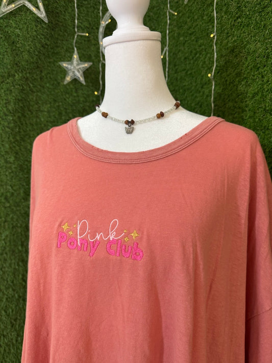 Pink Pony Club Salmon Distressed T-Shirt 2XL