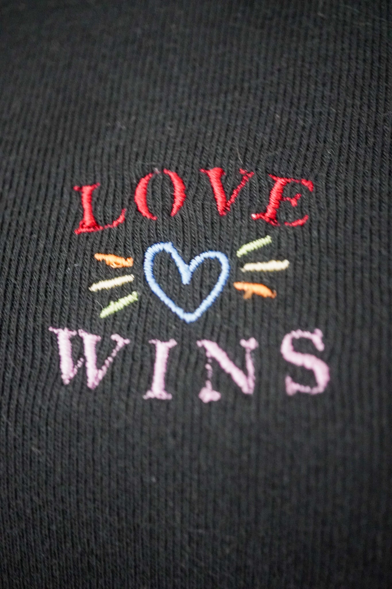 Love Wins Black Cropped Cut Tee 2XL