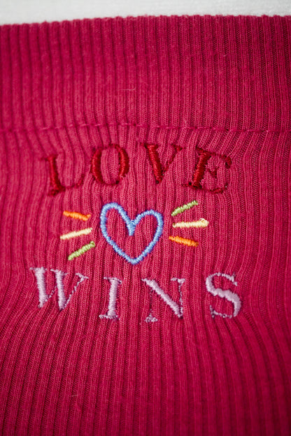 Love Wins Pink Cropped Tank S