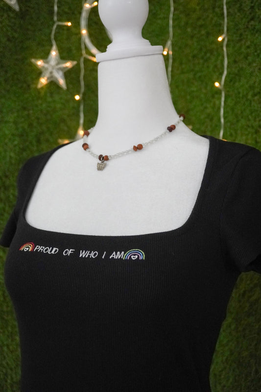 Proud of Who I Am Navy Black Tee XS