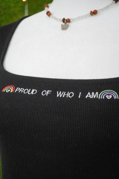 Proud of Who I Am Navy Black Tee XS