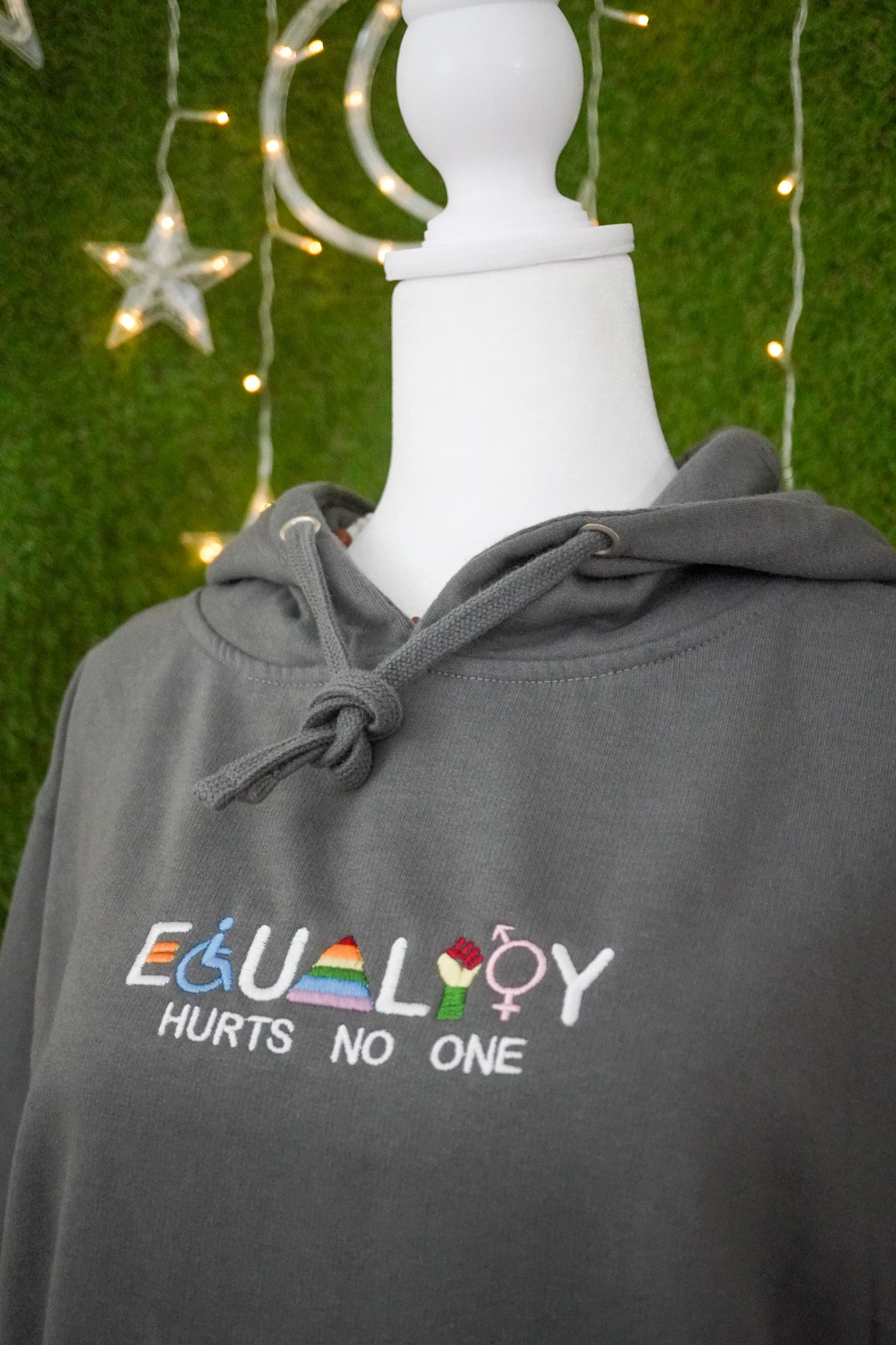 Equality Hurts No One Grey Hoodie S