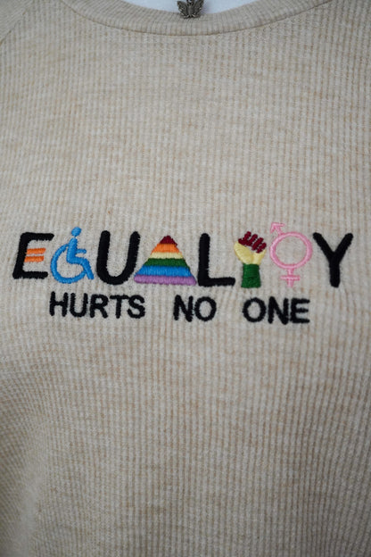 Equality Hurts No One Thermal Cropped Long Sleeve M