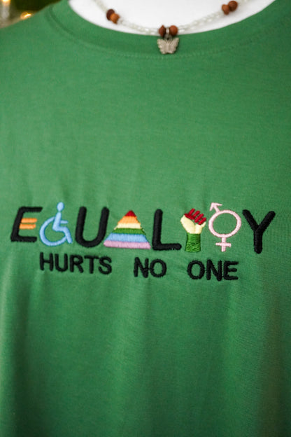 Equality Hurts No One Green T-Shirt XL