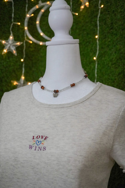 Love Wins Sand Baby Tee M