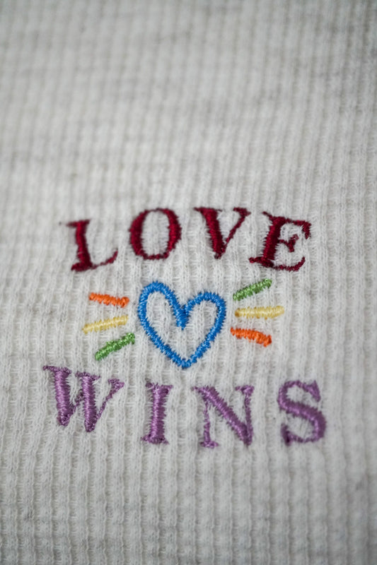 Love Wins Sand Baby Tee M