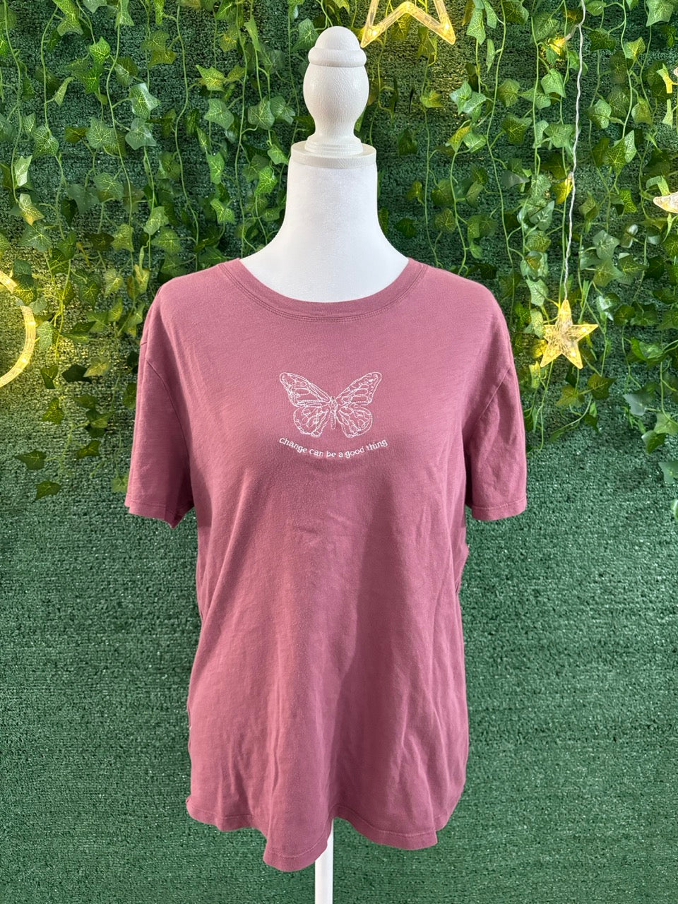Change Can Be A Good Thing Burgundy Tee S