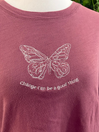 Change Can Be A Good Thing Burgundy Tee S