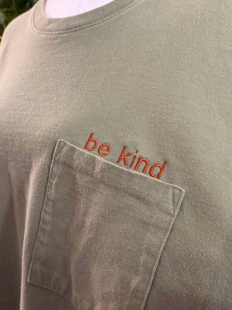 Be Kind Green Pocket Tee XL