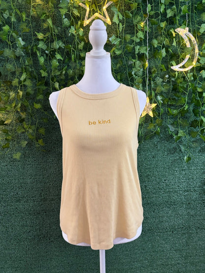 Be Kind Yellow Tank XL
