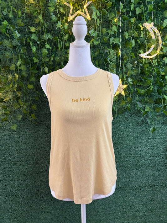 Be Kind Yellow Tank XL